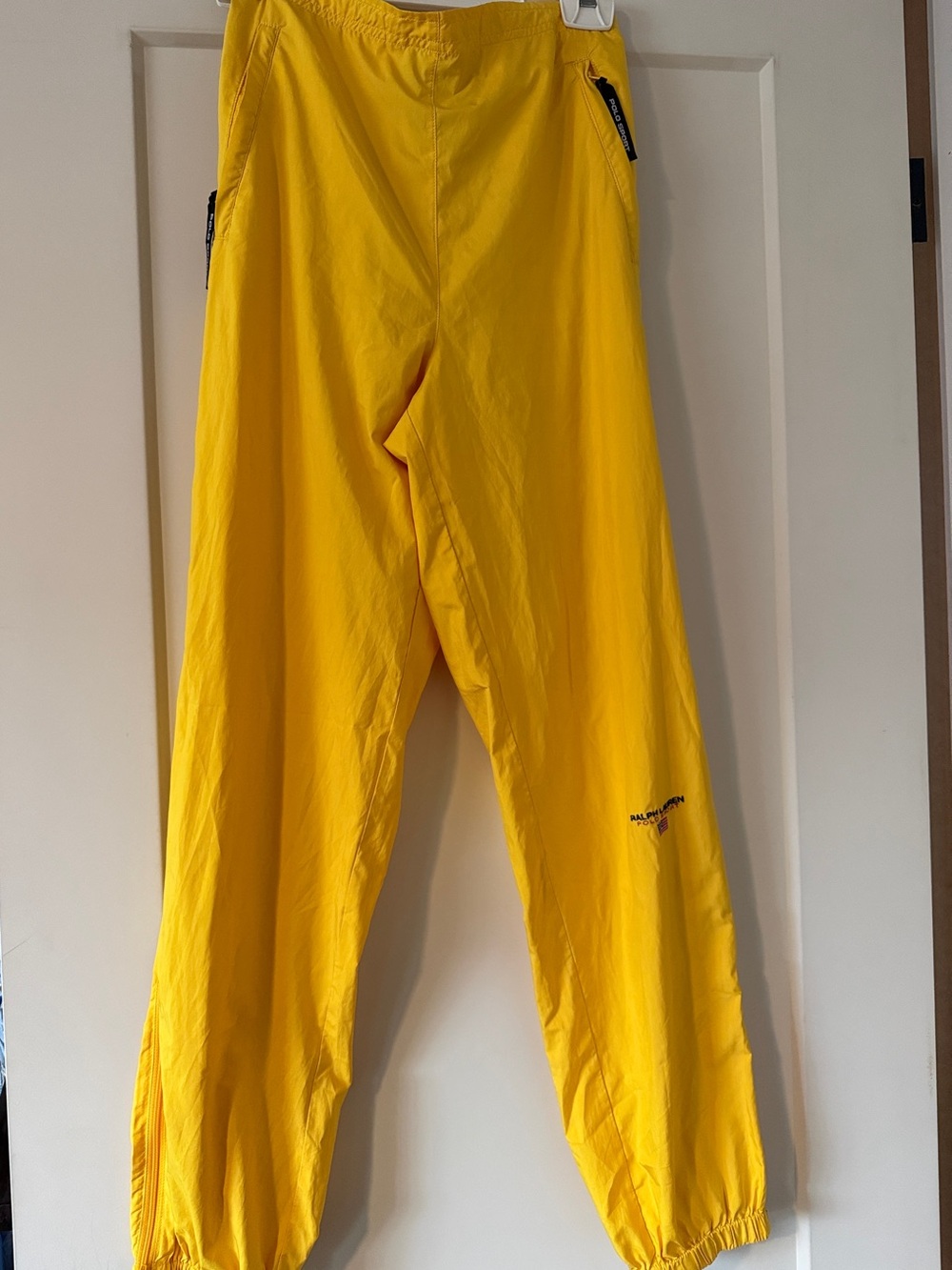 Ralph Lauren Yellow Track Joggers with Elastic Ankles